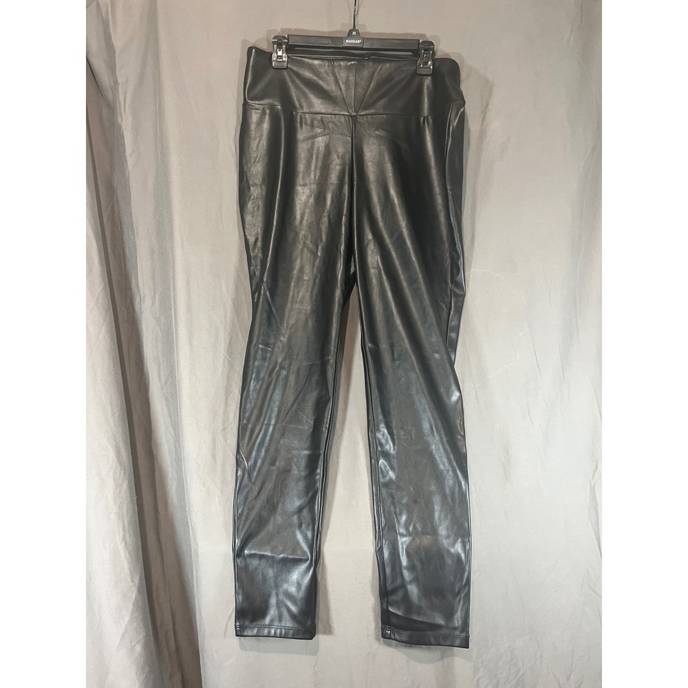 Sheila Rose Black Faux Leather High Waisted Leggings PZ3038-NW Womens‎ XL